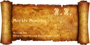 Morth Mónika névjegykártya